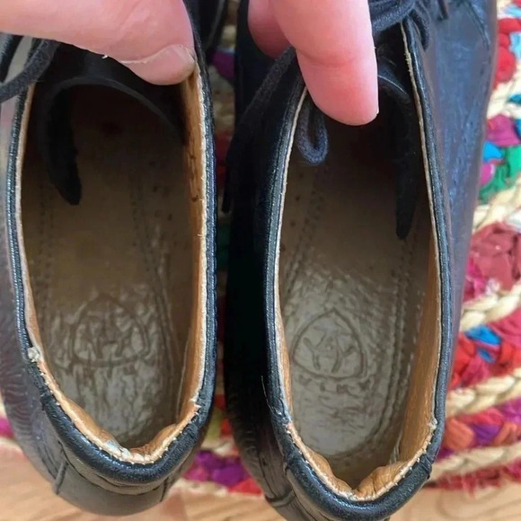 Ariat black croc leather ankle  boots - Picture 5 of 8